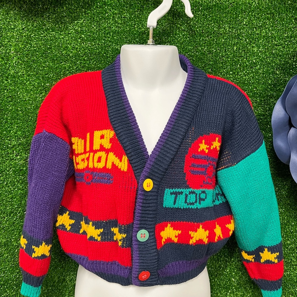 Vintage Mc Kids colorful sweater size 2 toddler